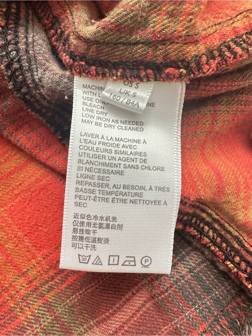 Urban Outfitters BDG Rayne Flannel Boxy Cropped Shirt Scottish Checked Red Small - Picture 15 of 15